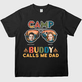 Camping Buddy me llama papá - Camisetas de algodón personalizadas, sudaderas, sudaderas con capucha, regalos para los amantes del camping